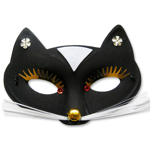 고양이 가면(검정)