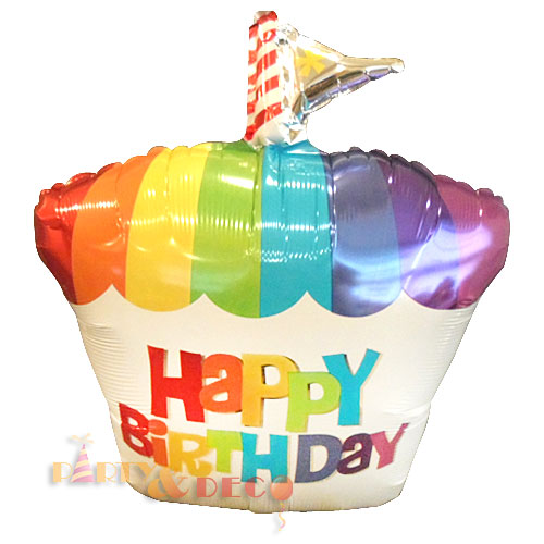 생일컵케익 레인보우