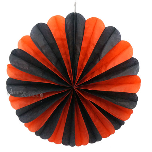 페이퍼플라워 블랙앤오렌지  -소(25cm)/중(35cm)