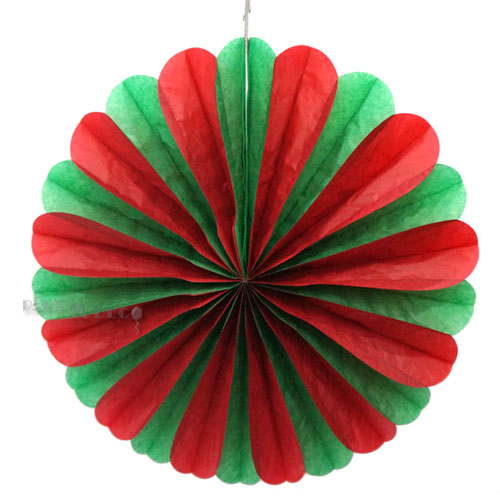 페이퍼플라워 레드앤그린 -소(지름25cm)/중(지름35cm)