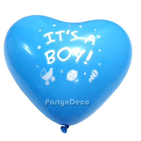 [셈퍼텍스]하트30cm IT'S A BOY(잇츠어보이)인쇄풍선 (50입)