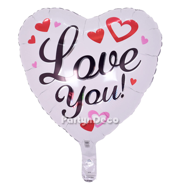 18은박 러브유 화이트하트풍선 