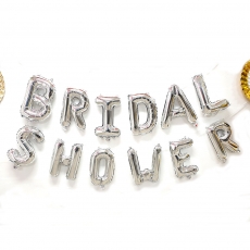 BRIDAL SHOWER 알파벳풍선세트-실버