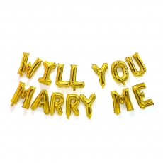 WILL YOU MARRY ME 알파벳풍선세트-골드