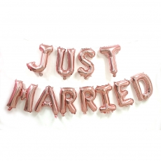 JUST MARRIED 은박풍선세트-로즈골드
