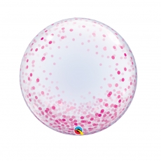 데코버블핑크컨페티도트 풍선(60cm)