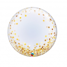 데코버블골드컨페티도트풍선(60cm)