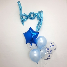 블루컨페티헬륨풍선보이세트(8입)