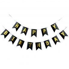 생일가랜드-블랙,DIY페이퍼생일파티가랜드