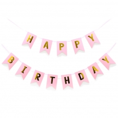 생일가랜드-핑크,DIY페이퍼생일파티가랜드