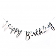 생일캘리그라피-실버,DIY Happy Birthday 생일가랜드