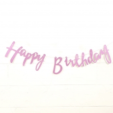 생일캘리그라피-글리터핑크,DIY Happy Birthday 생일가랜드