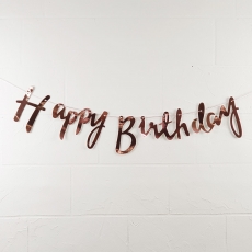 생일캘리그라피-로즈골드,DIY Happy Birthday 생일가랜드