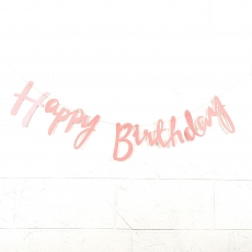 생일캘리그라피-글리터새먼핑크,DIY Happy Birthday 생일가랜드