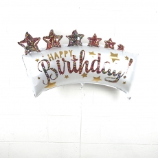 헬륨풍선슈퍼쉐입HBD글리터배너은박