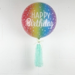 헬륨 콸라텍스 싱글버블 생일옹브레도트투명풍선