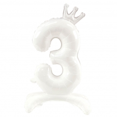 스탠드숫자풍선 3 (화이트)