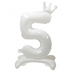 스탠드숫자풍선 5 (화이트)