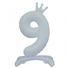 스탠드숫자풍선 9 (화이트)