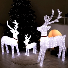 아크릴사슴(전구포함/점멸기+리모컨) 60cm,100cm,130cm사이즈선택,크리스마스장식,겨울데코장식