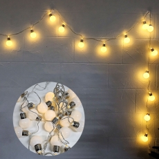 24V LED20P 50&Phi; 감성볼 투명선웜(점멸기+리모컨+ 연장선포함),크리스마스파티볼전구