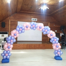 핑크앤페리윙클꽃아치