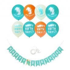 생일 베이비사우루스풍선&가랜드파티세트
