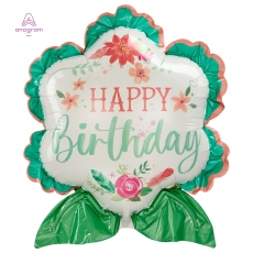 [Anagram]슈퍼쉐입생일플라워 은박풍선