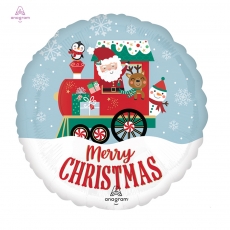 [Anagram] 45cm원형 노스폴익스프레스크리스마스 은박풍선
