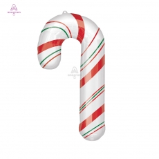 [Anagram]슈퍼쉐입 메리크리스마스 캔디케인 은박풍선