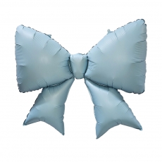 수퍼쉐입 베이직리본라이트블루 은박풍선(75cm x 70cm)