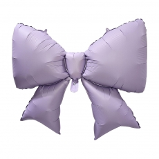 수퍼쉐입 베이직리본라벤더 은박풍선(75cm x 70cm)