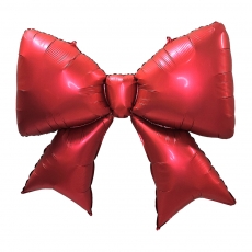 수퍼쉐입 베이직리본레드 은박풍선(75cm x 70cm)