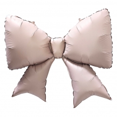 수퍼쉐입 베이직리본 핑크 은박풍선(75cm x 70cm)